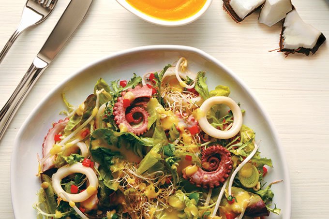 Salada de lula com polvo: receita saudável e leve para o verão