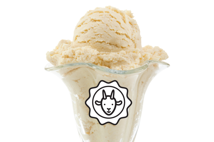 Um sorvete probiótico à base de leite de cabra