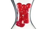 Vaso fino com bolas vermelhas que o entopem, sinalizando a causa da trombose e seus sintomas
