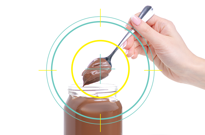 O creme de avelã está no alvo