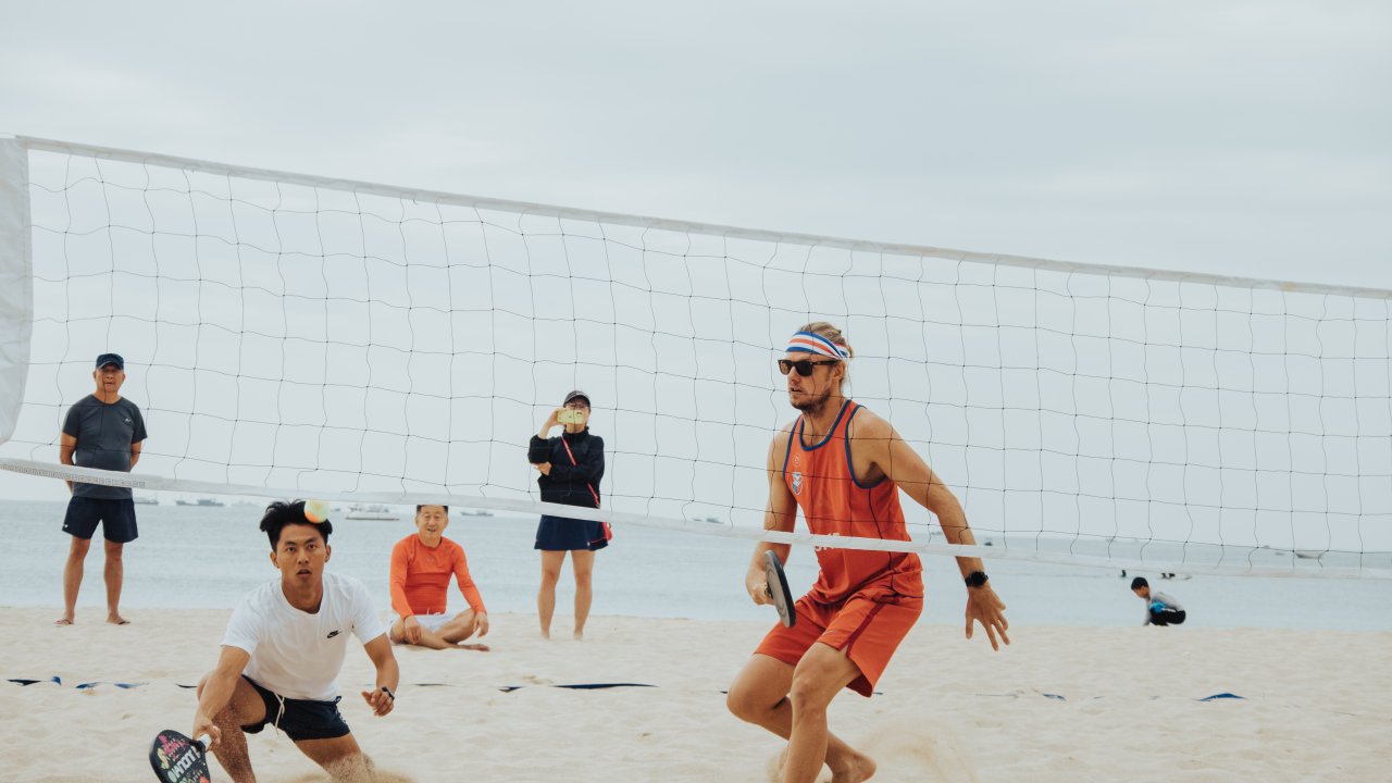 exercício na areia